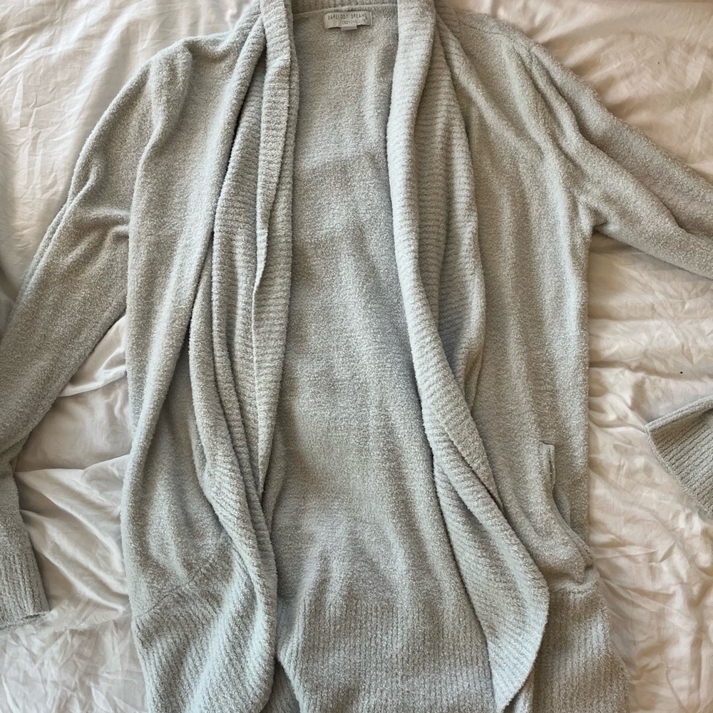 Barefoot Dreams Gray Cardigan Sweater